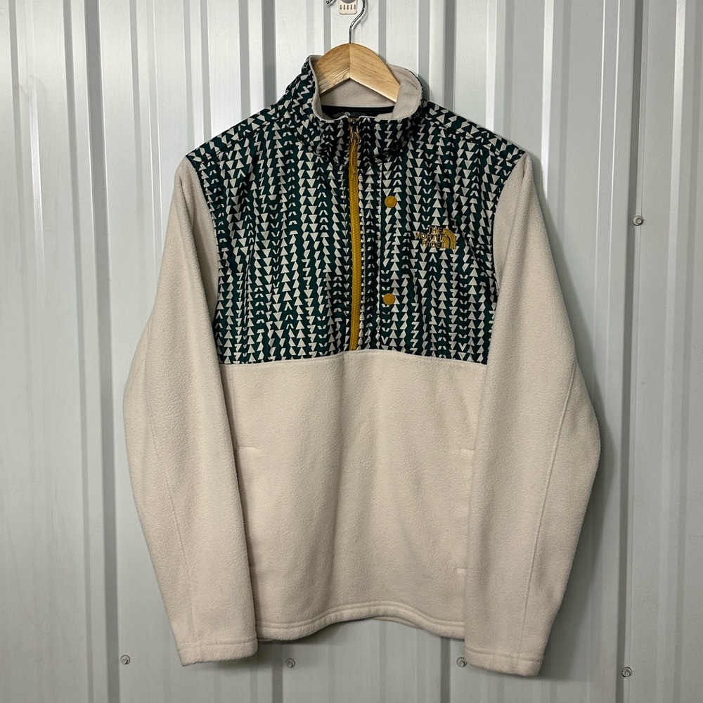 The North Face Fleece Pullover Geometric Print 1/2 Zip Mens Small Athleisure
